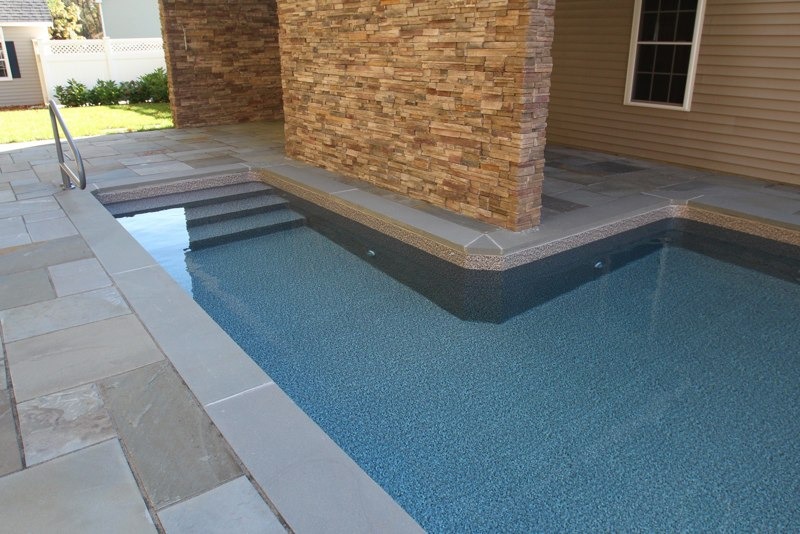 borderless This is a borderless inground lap pool